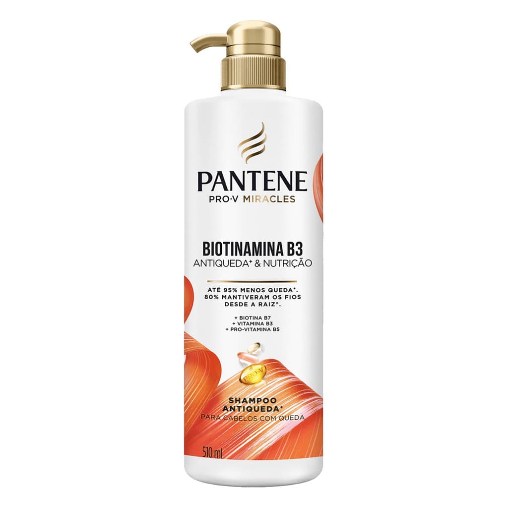 SHAMPOO ANTIQUEDA PANTENE BIOTINAMINA B3 NUTRIÇÃO 510ML
