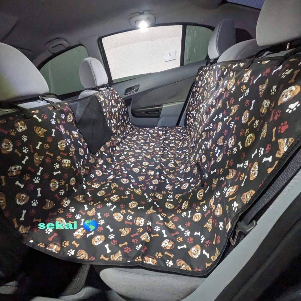 Capa Protetora Banco Traseiro Impermeável Pet com Viseira e Cinto de Segurança Pet ENVIO IMEDIATO