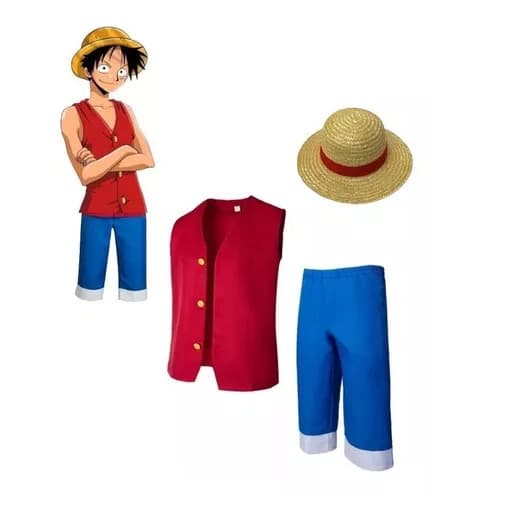Fantasia Cosplay Anime Luffy One Piece Completo