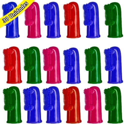 Escova Dente Silicone Caes E Gatos Pet  Kit 30 Unidades Pet Shop Clinica Veterinaria