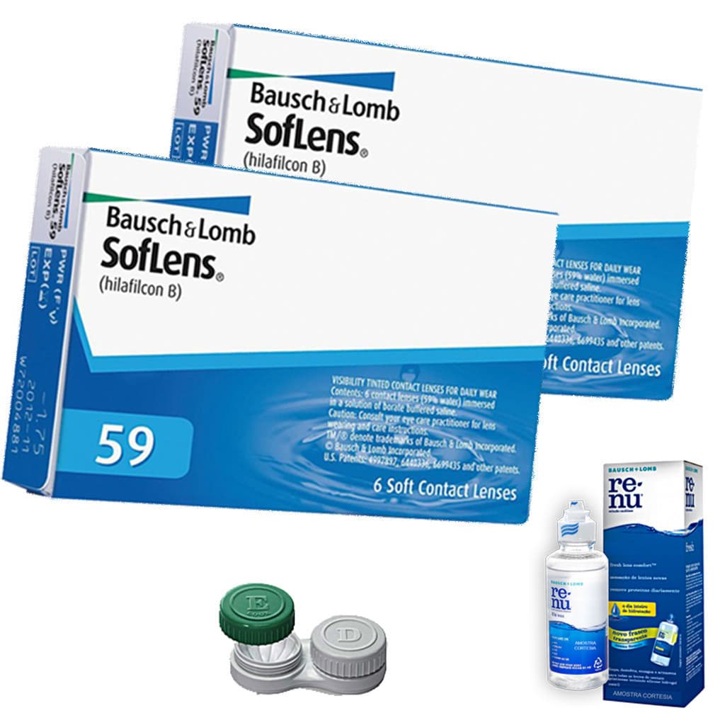 Lente De Contato Soflens 59 2 Caixas Bausch + Lomb + Economia