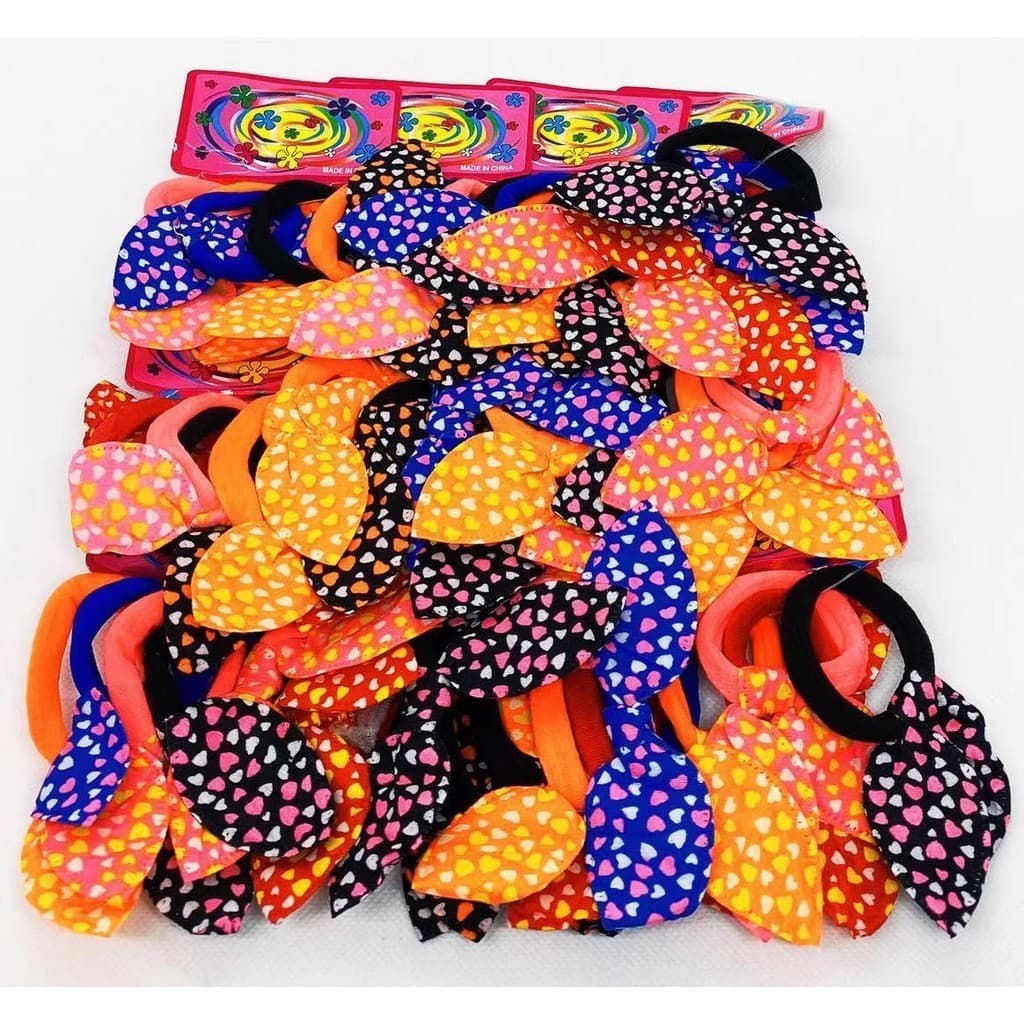 Rabicó Pra Cabelo Meia De Seda Com Enfeite Atacado 48 Peças orelhas de coelho-YOUYI