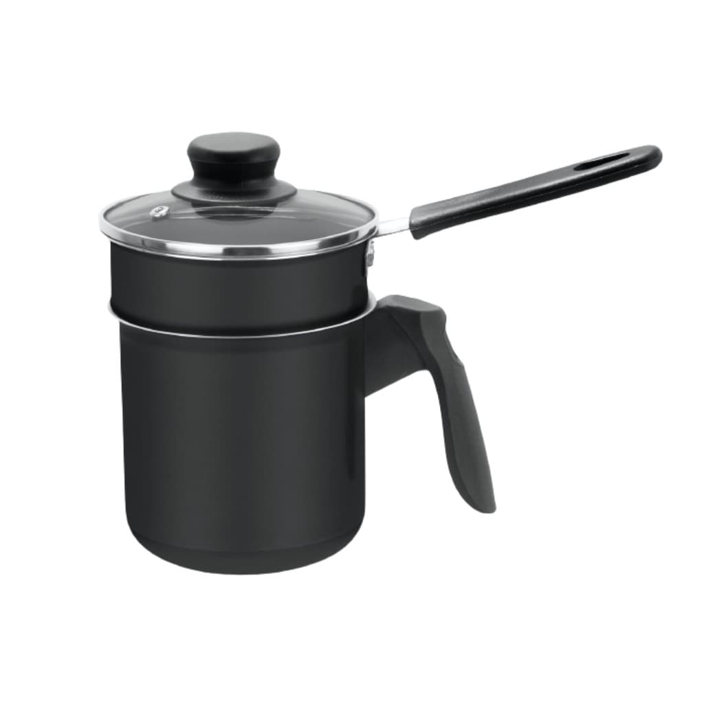 Cuscuzeiro Mini 2pecas Antiaderente Preto  multi uso