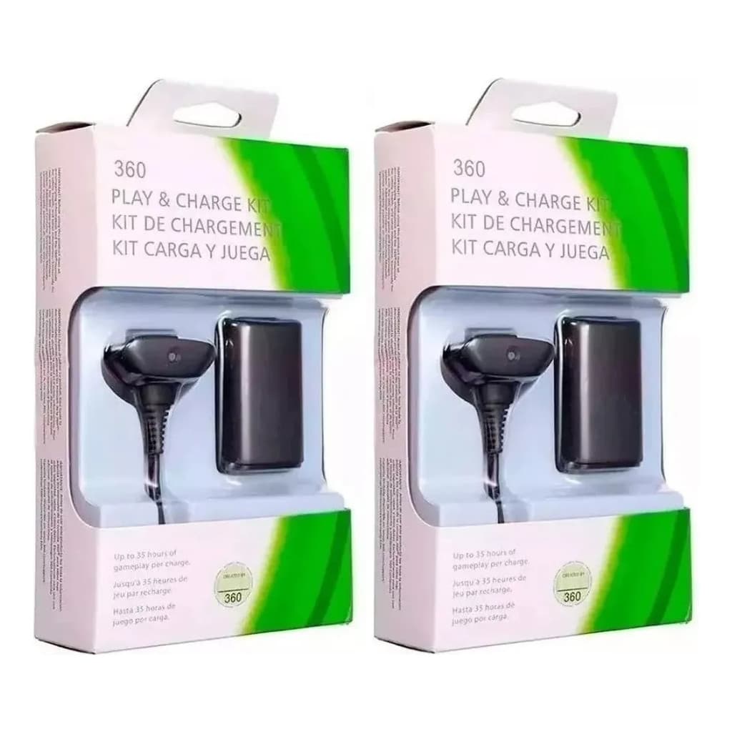 Kit 2 Baterias Recarregável Para Xbox 360 Substitua 2 Pilhas