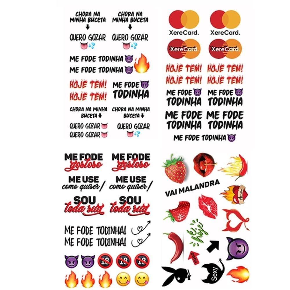 Tatuagens Temporárias Íntima Depilação | Tatuagem Adesivo Erótica Depilação