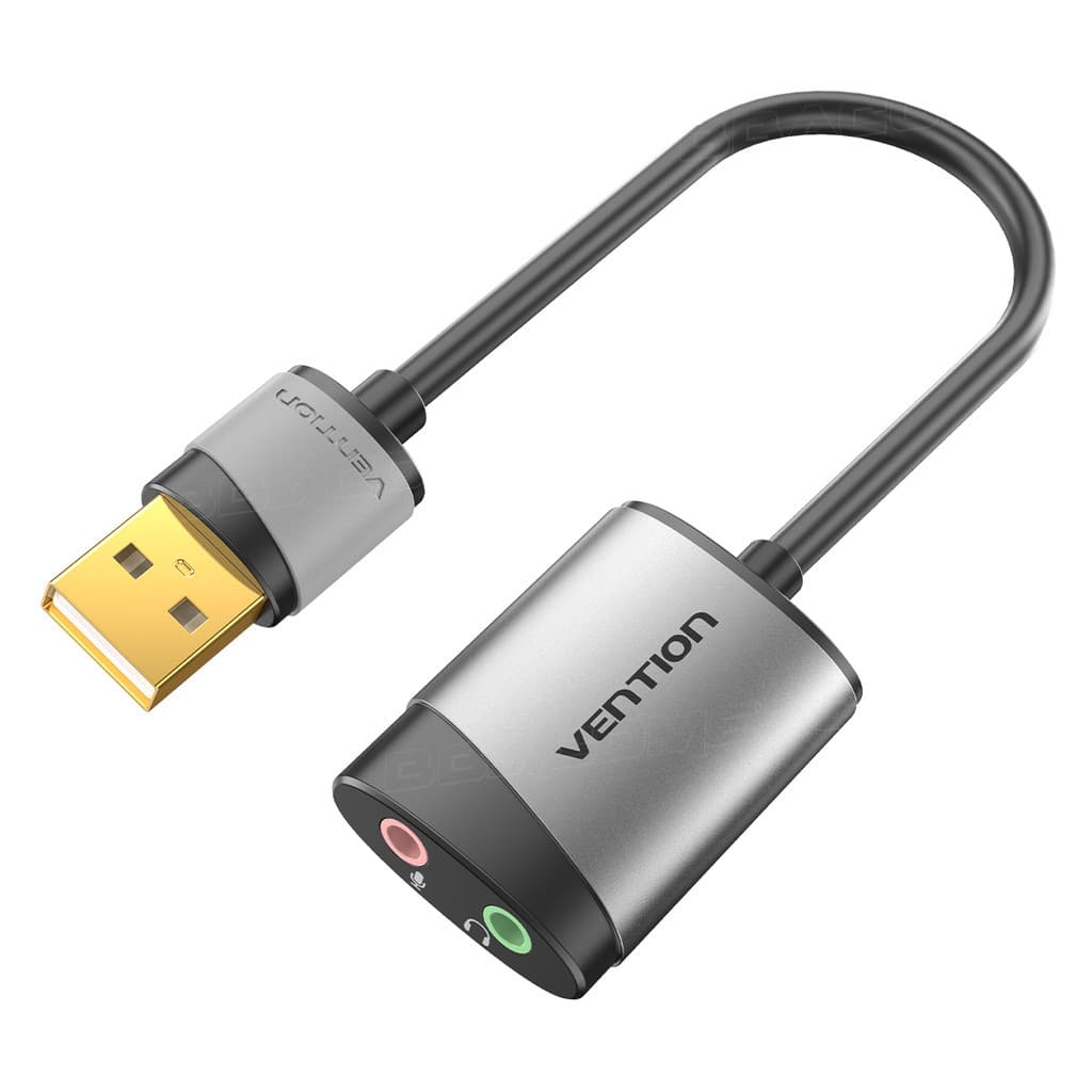 Placa de Áudio Externa P/ Headset P2 Fone Microfone Vention