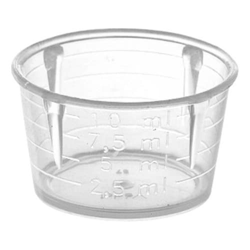 50 Copinhos De Medida Dosador Graduado 10ml Plástico Incolor
