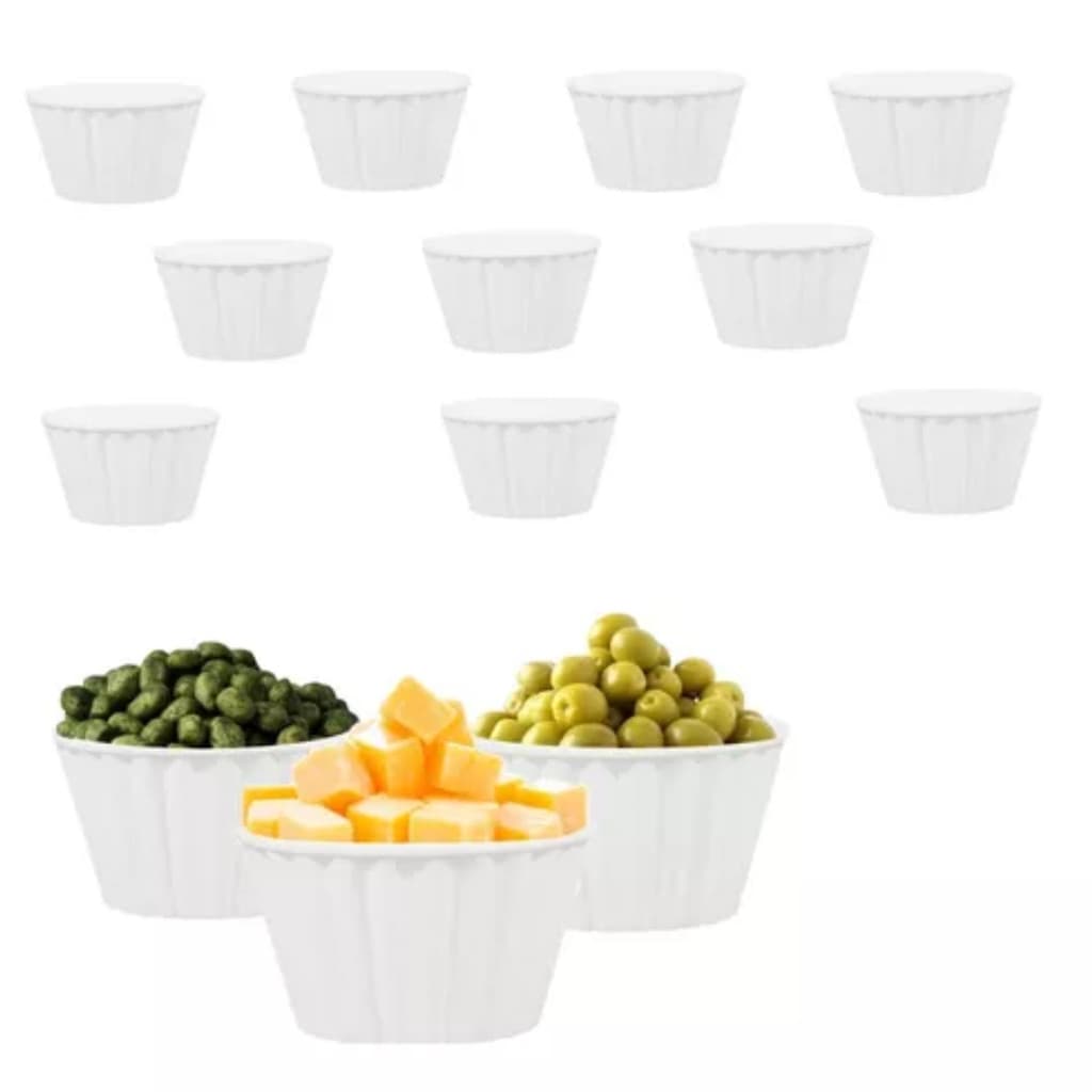 10 Tigelas Ramequim 260 Ml Melamina Premium Para Molhos