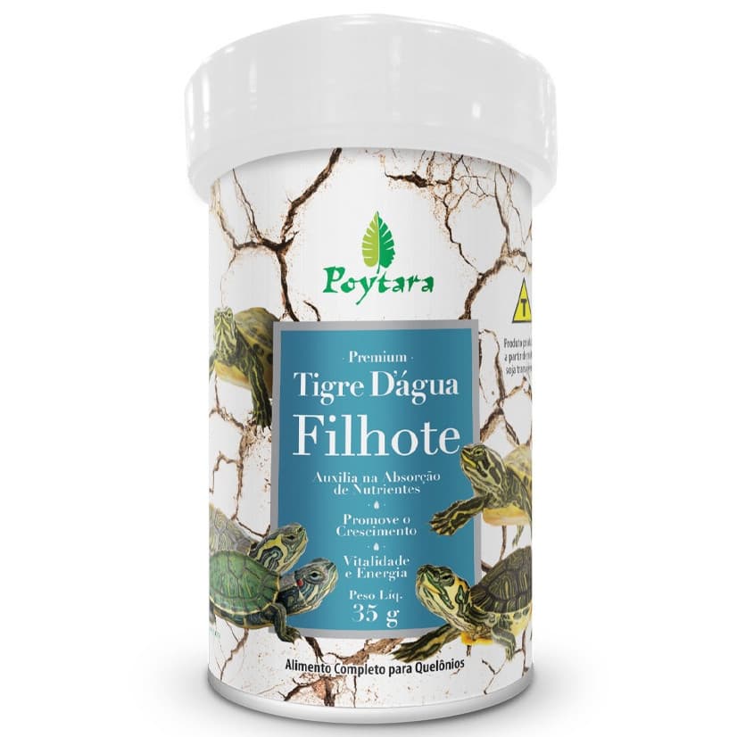 Ração Poytara Tigre D`agua Filhote Para Tartarugas aquáticas 30g