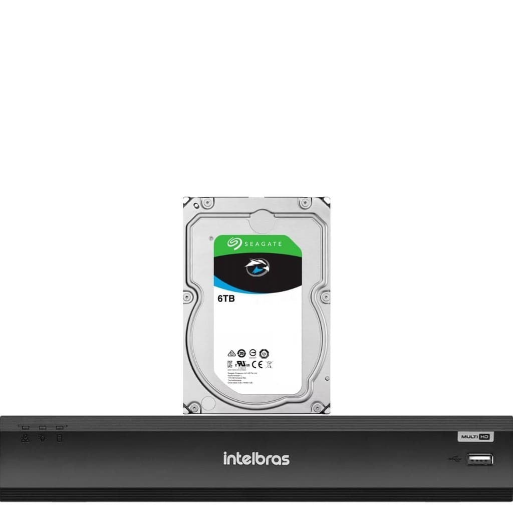 Dvr Intelbras 08 Canais Imhdx 3008 Inteligência Artificial Com Hd 6TB