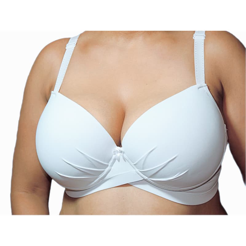 Sutiã Plus Size Base Cruzada Reforçado, efeito Up, com bojo.