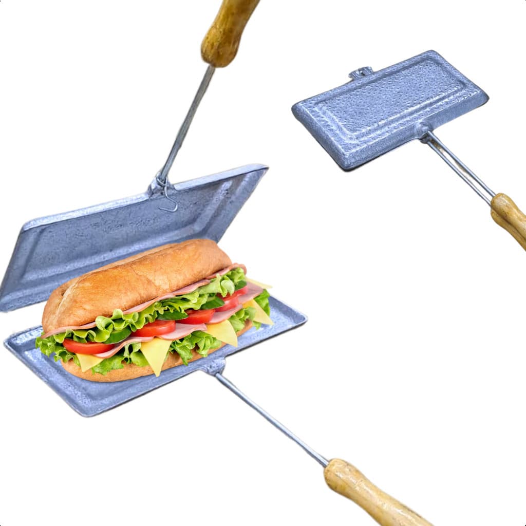 Sanduicheira de Fogão Tostex Duplo Bauru Baurutex Alumínio