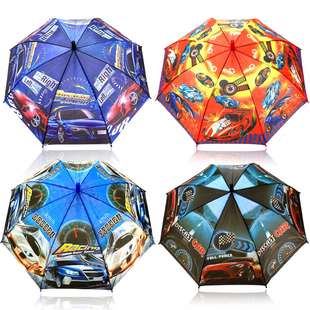 Guarda Chuva Infantil Automático Menino Avião Motos Carros |Robo Sortida Aleatoria