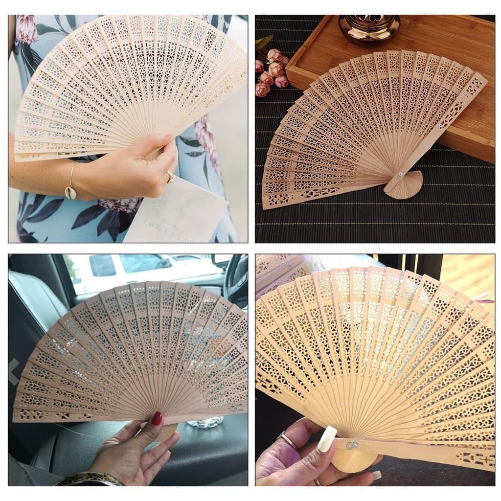Leque de Madeira Japonês Oriental Lembrancinhas De Festa