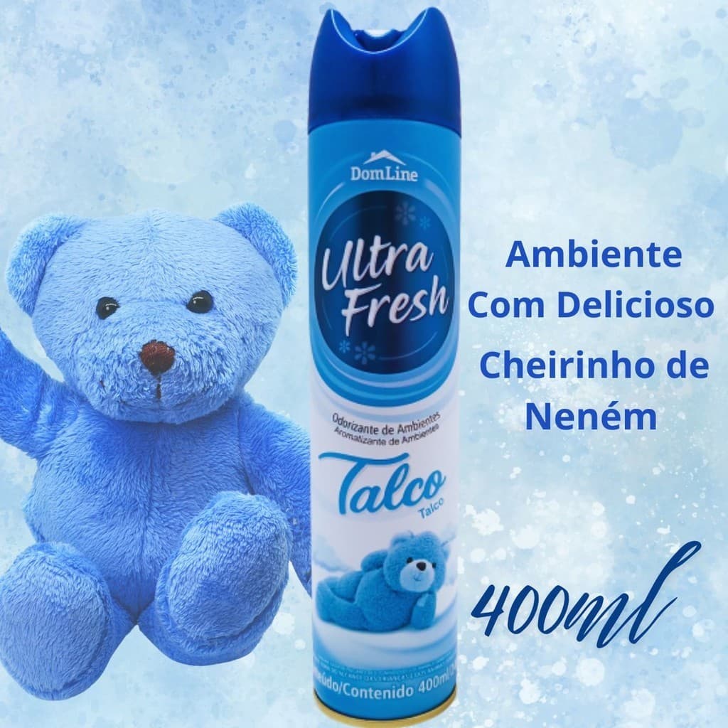 Odorizador Cheirinho Neutralizador de Odores Spray Ultra Fresh Talco 400ml Cheirinho de Nenem