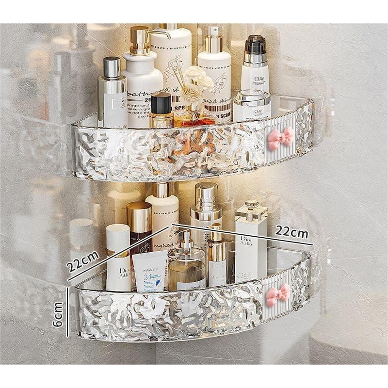 Kit 2 Suporte De Shampoo Prateleiras De Banheiro Sem Furo Acrilico