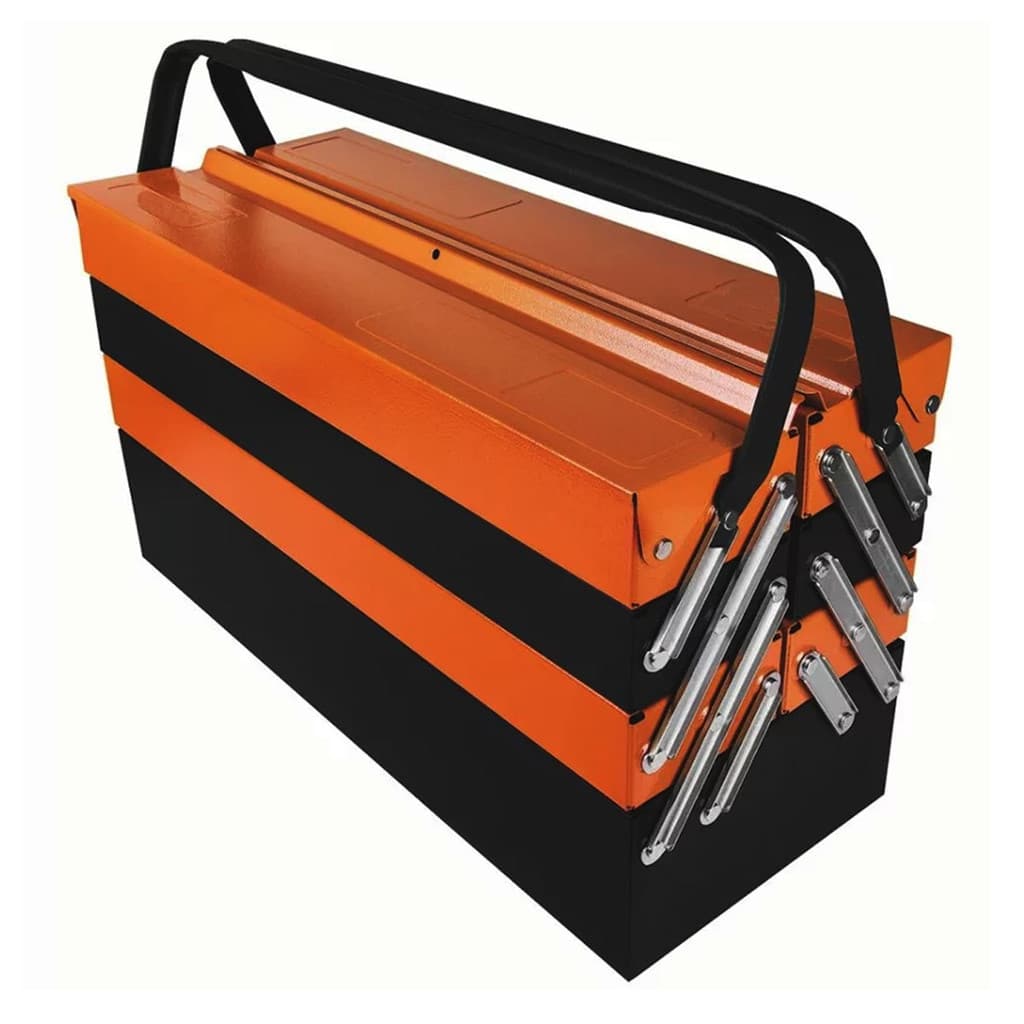 Caixa Para Ferramentas Sanfonada Com 7 Gavetas Preto