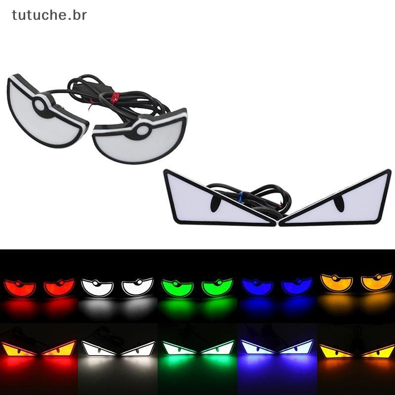 TU 2 Pçs Carro LED Diabo Olhos Luz Universal Demônio Farol Motocicleta Sinal De Volta Pisca Lâmpada Cauda Decoração Auto