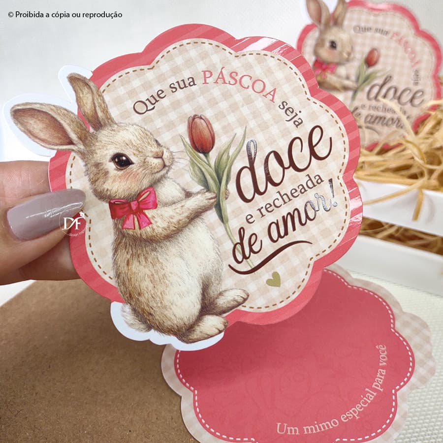 Cartões/Tags Doce Páscoa | Cartão para embalagens e presentes