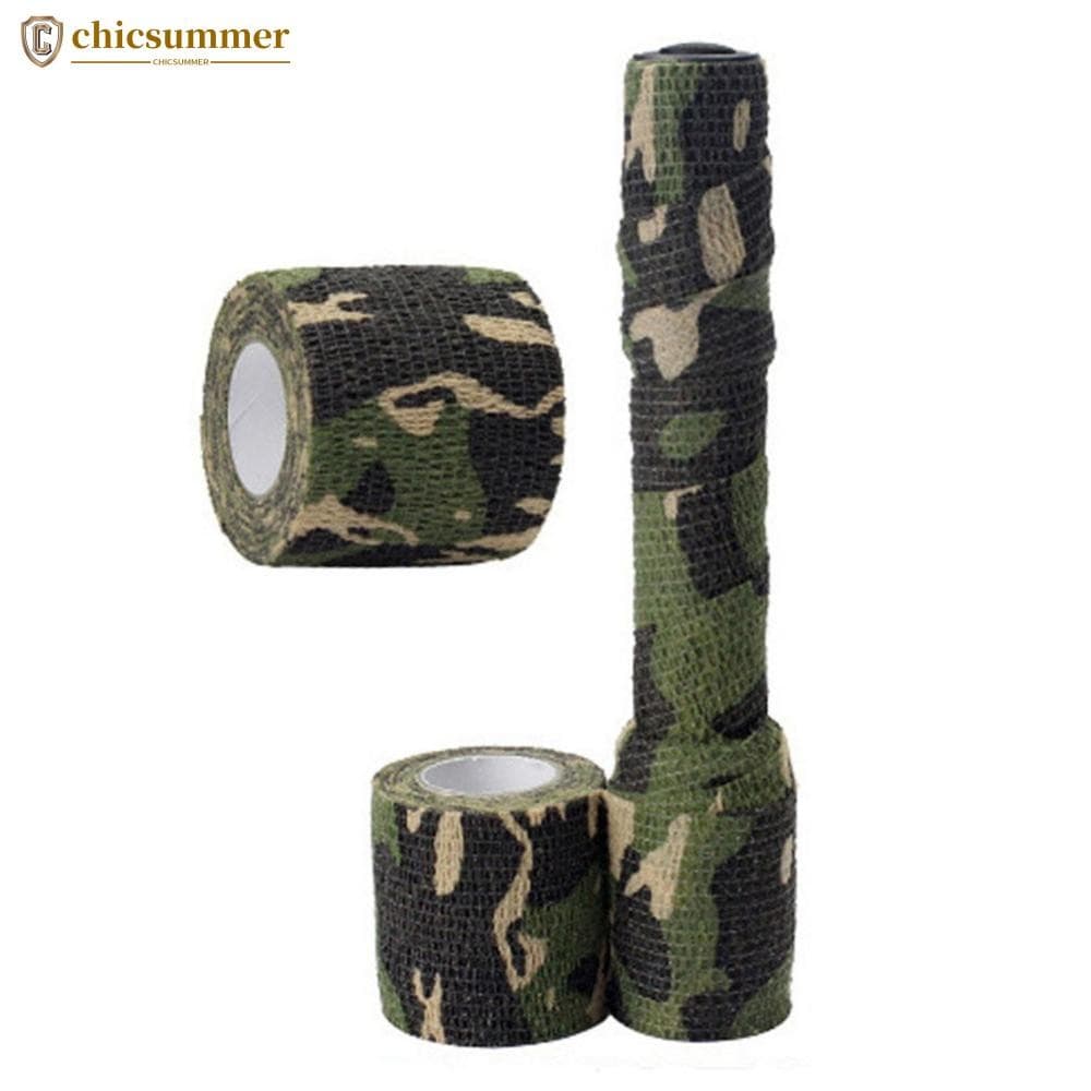 CHICSUMMER Impermeável Camo Envolve Caminhadas Acampamento Caça Camuflagem Fita Bicicleta Adesivo I6O8