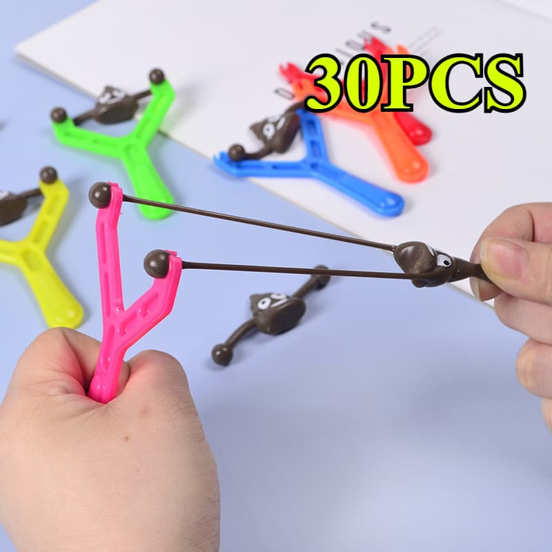 30 Pçs Criativo Catapulta Fecal Estilingue Pegajoso Banco De Parede Ventilação Brincadeiras Brinquedos Engraçados Tpr