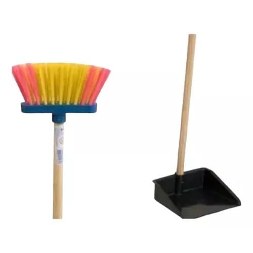 KIT VASSOURA E PÁ INFANTIL CORES VARIADAS
