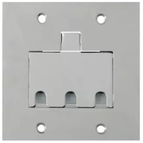 Placa 4x4 RJ45 3 Conectores