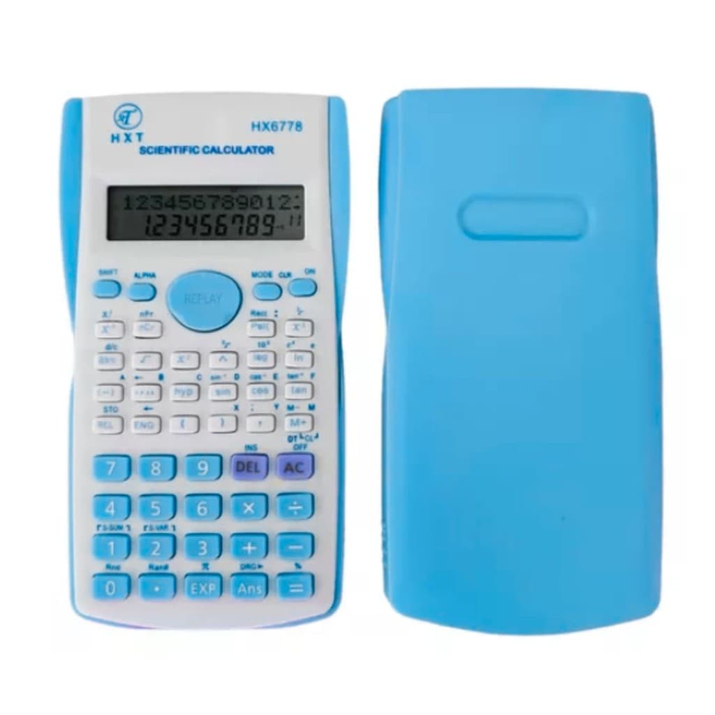 Calculadora Cientifica 240 Funções Escolar 12 Digitos Azul