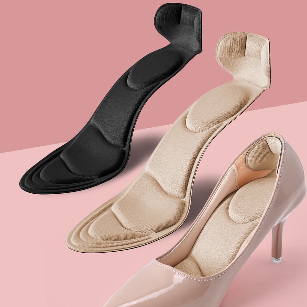 Palmilhas de Espuma de Memória Feminina Alta com Massagem e Proteção Respirável para Calçados