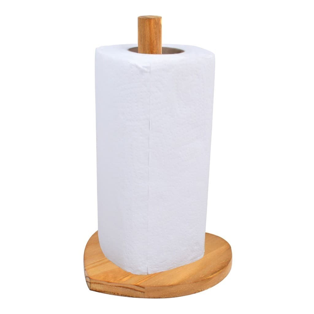 Suporte Porta Papel Toalha de Mesa em Madeira Pinus Organizador Cozinha Moderna Resistente