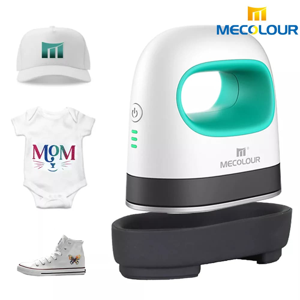 Mini Prensa Térmica Simples Máquina De Engomar Para Sacos De Roupas Verde Mecolour