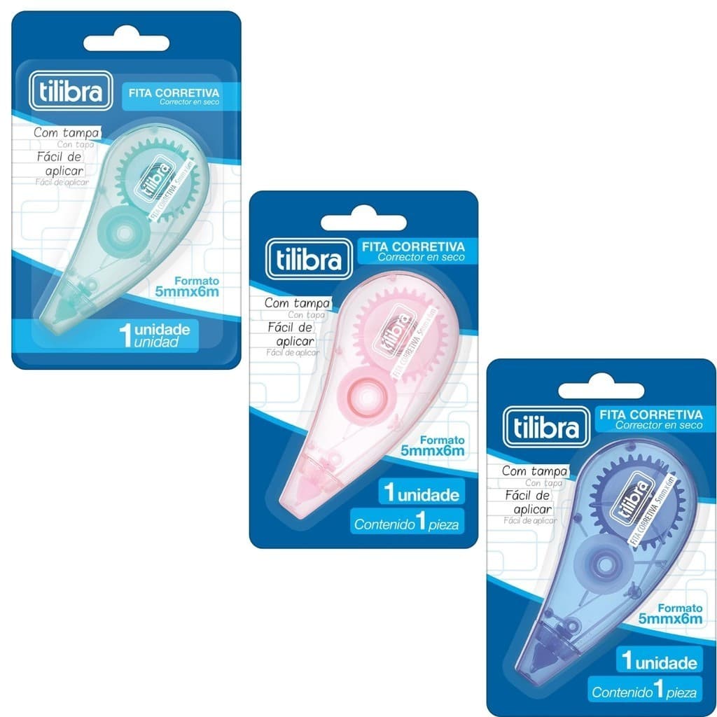 Corretivo Em Fita Cores Com 6 Metros Tilibra