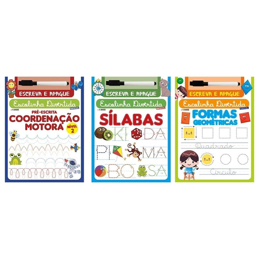 Combo Escolinha Divertida Especial - Kit com 3 Livros