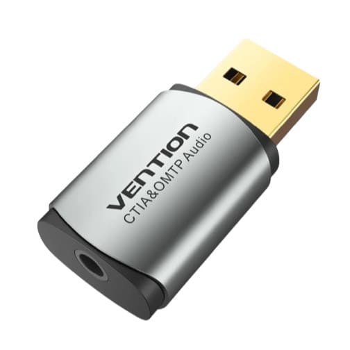 Venção Placa De Som Externa USB 2.0 Original Entrada E Saída De Áudio Para PC Notebook Headset