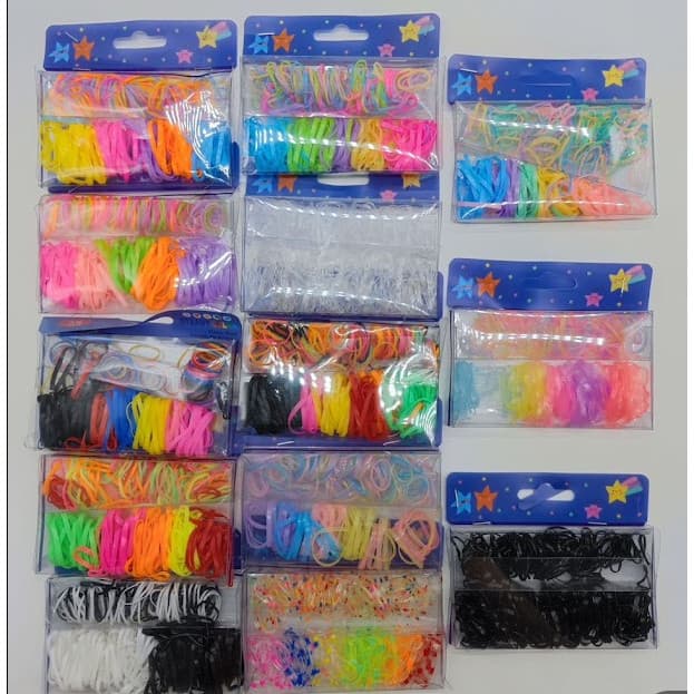 Kit 10 Caixas Elástico Cabelo Borrachinha Liguinha de Silicone PRONTA ENTREGA