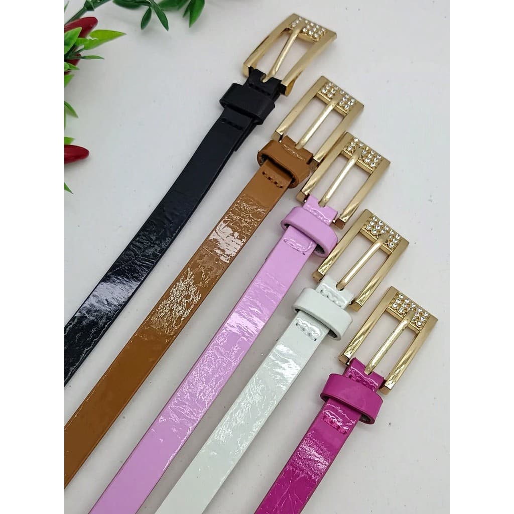 KIT 5 peças cinto infantil feminino fino 1.3cm colorido