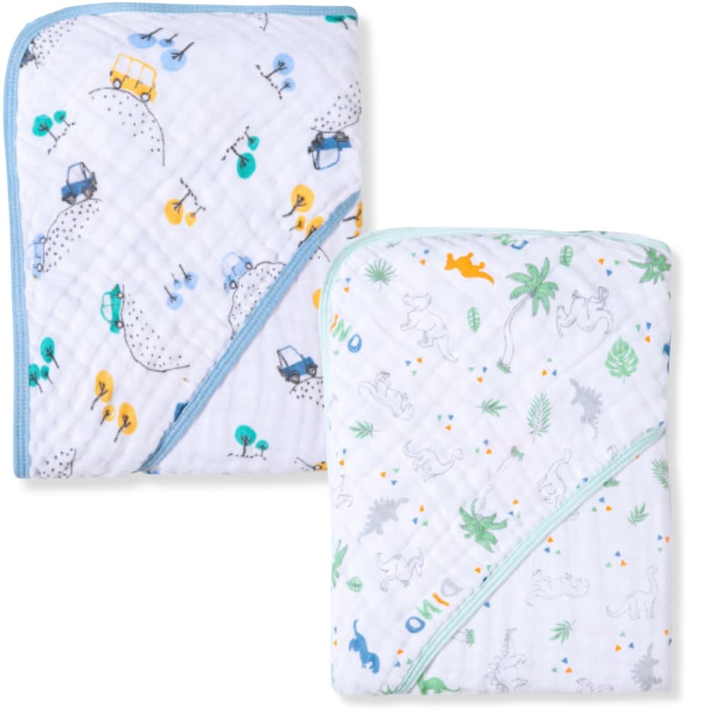 Kit 2 Peças Toalha Fralda Soft Bebe Macio C/Capuz Bebê Menino E Menina