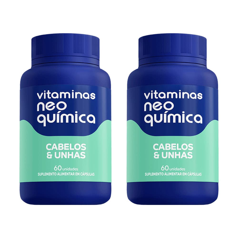 Kit 2 Suplemento Cabelos e Unhas 60 Cápsulas - Neo Química