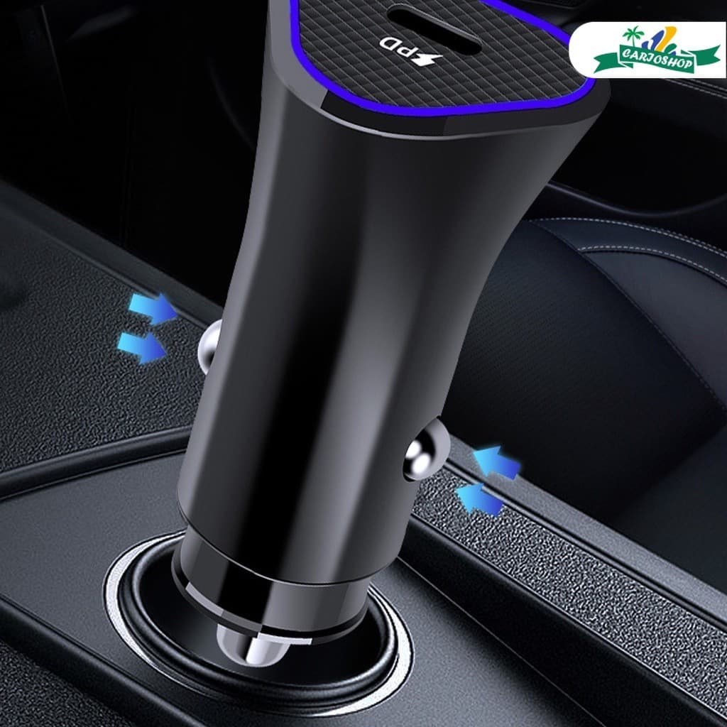 Carregador de celular entrada de energia para carro USB Turbo carregamento rápido de 25 W