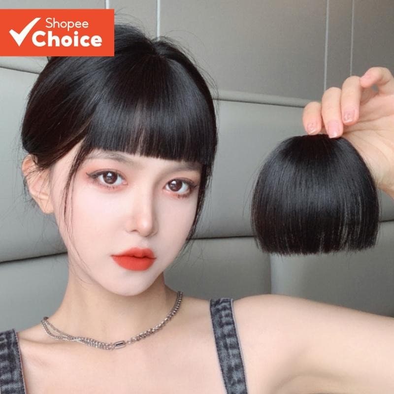 Peruca De Franja Invisível – Falsa Sem Costura Para Mulheres , Clipe De Extensão De Cabelo De Menina Doce