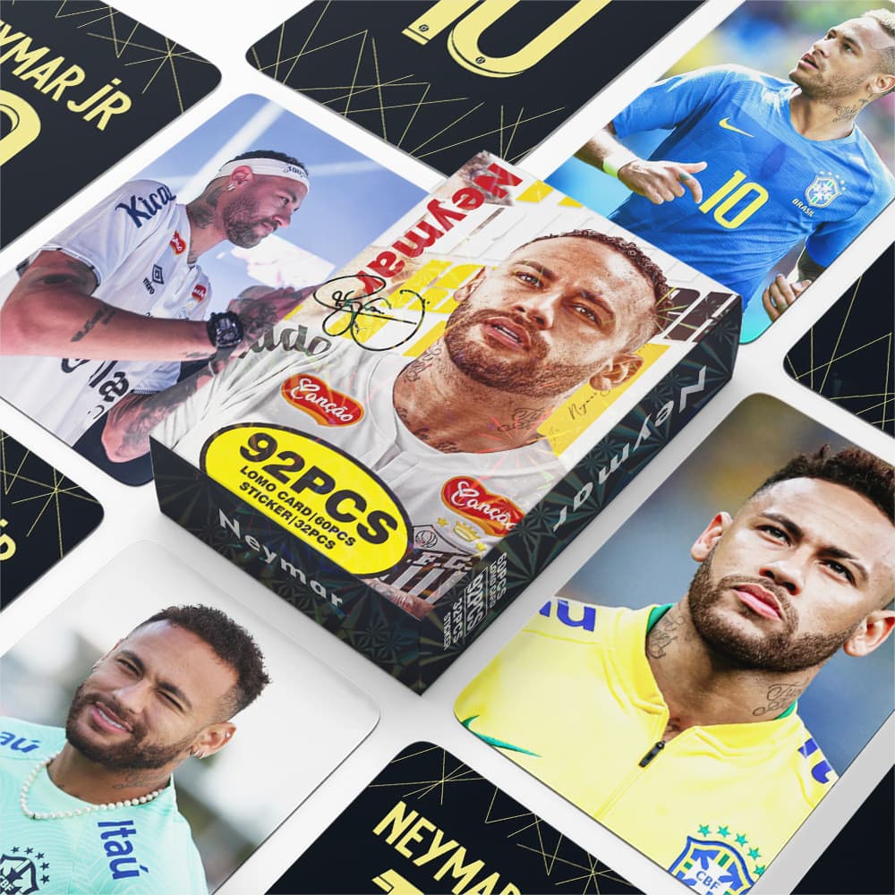 92 Unidades/Caixa Neymar Football Superstar Photocards LOMO Cartão De Coleção