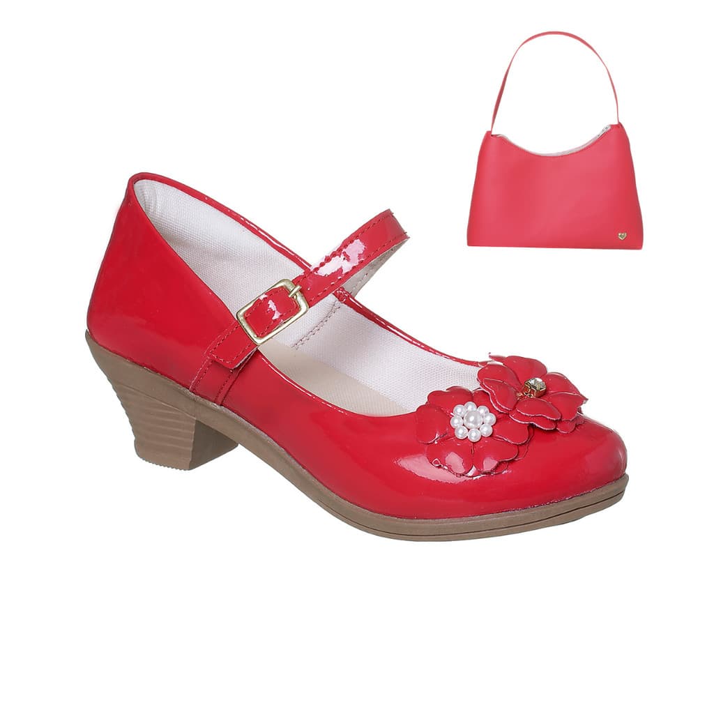 Sapatilha Infantil Feminina Saltinho Com Bolsinha  Ref 8052B