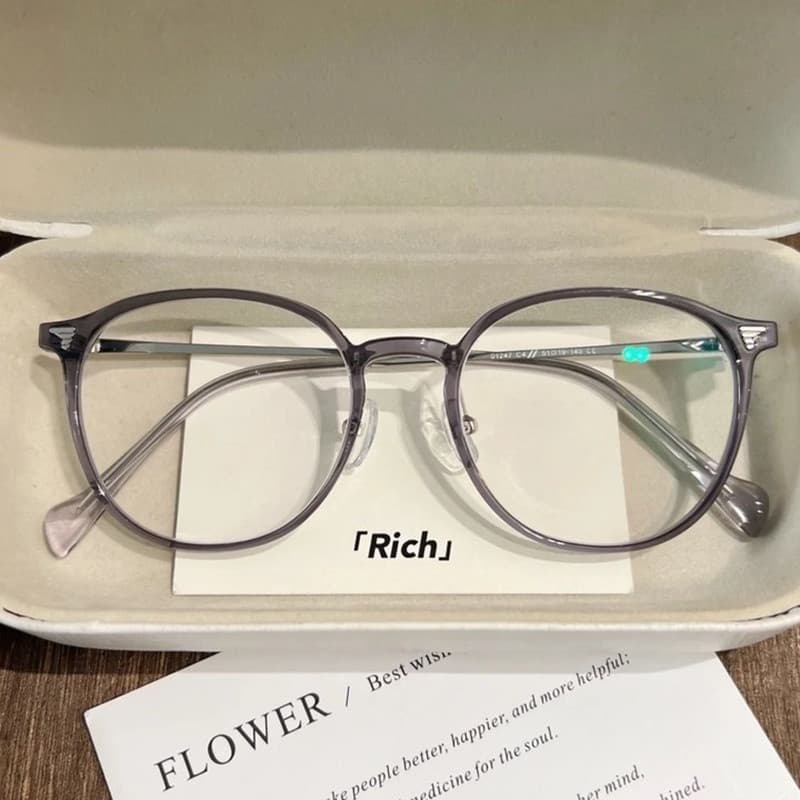 Óculos de Moda Femininos +100-+400°Óculos de Hipermetropia Blue Protective TR90 Todos os óculos de Metal para senhoras