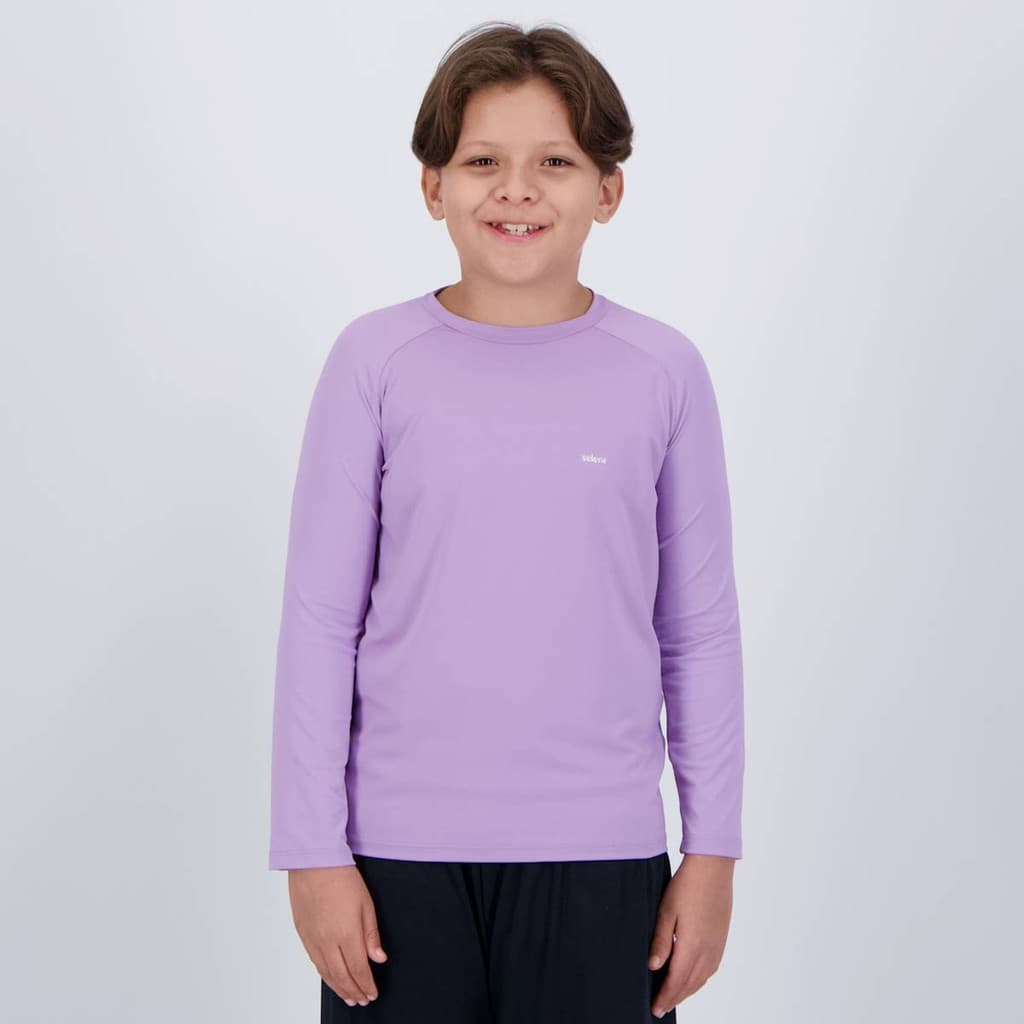 Camiseta Selene UV50+ Manga Longa Juvenil Lilás