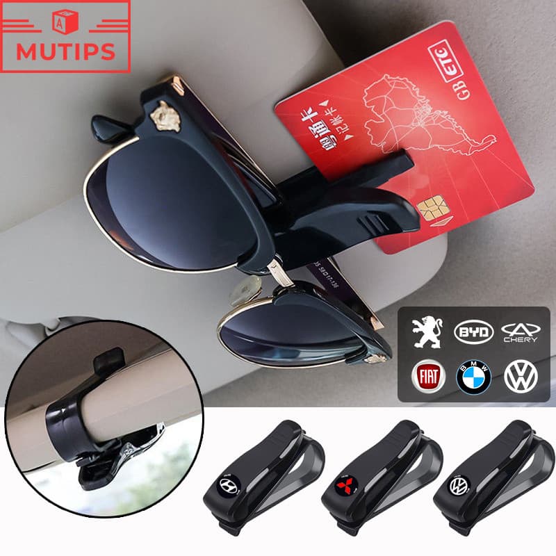 Suporte para óculos de sol para carro no carro Suporte para óculos de carro Suporte para óculos de carro para óculos clipe para óculos