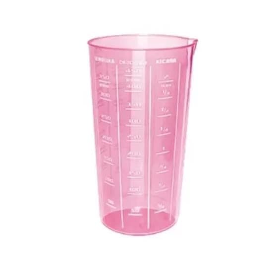 Copo Medidor Rosa Graduado de Plástico 570ml