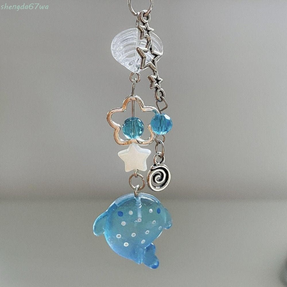 Corrente De Telefone Móvel SHENGDA , Chaveiro Com Contas Tema Oceano , Pingente De Tubarão , Cordão Animal Marinho Feito