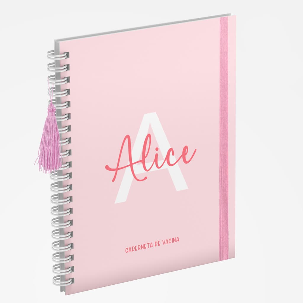 Caderneta de Vacina Vacinação Vários Modelos Feminina Completa Alfabeto 8 DR Gráfica