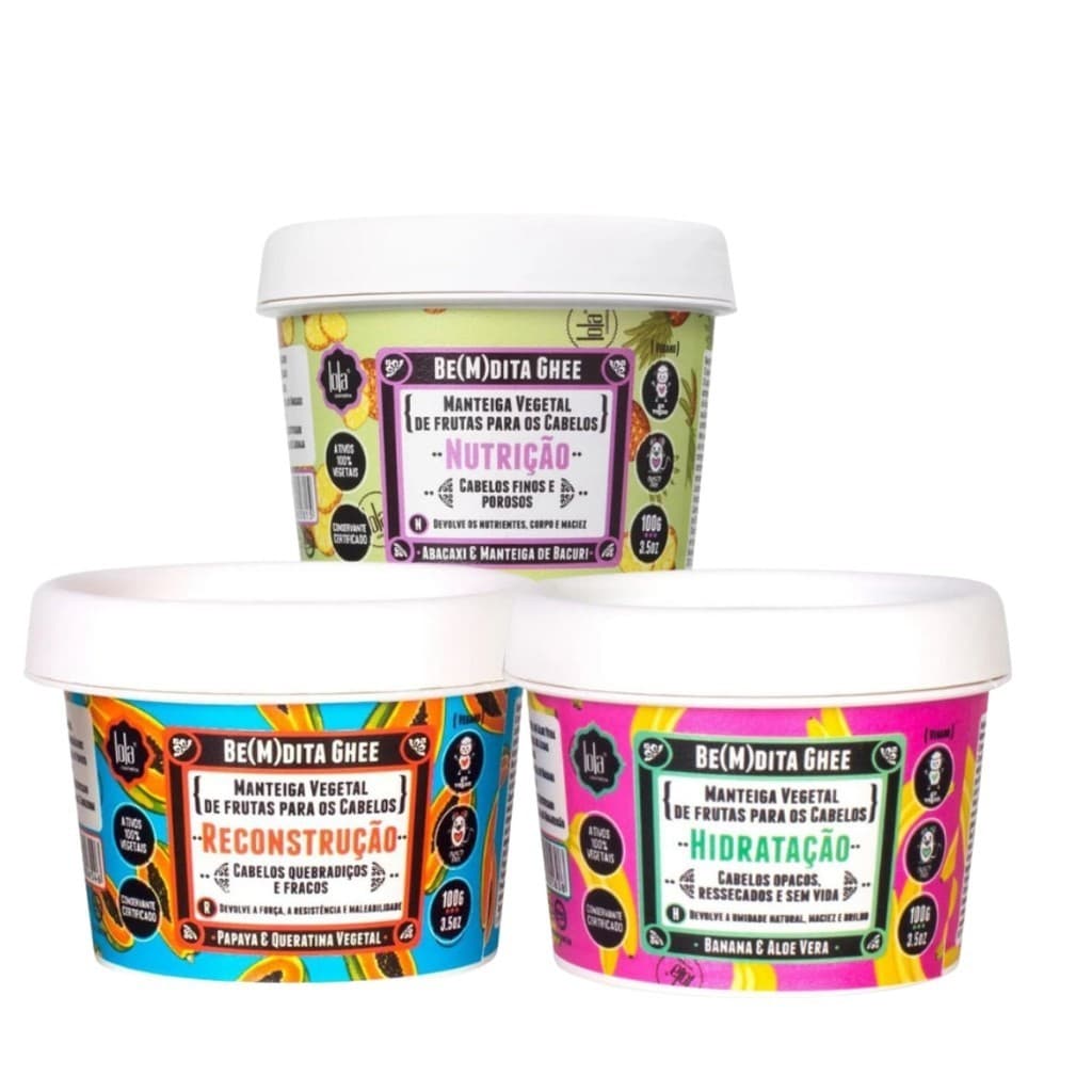 Lola Cosmetics Kit Cronograma Capilar Be(m) dita Ghee 3x100g