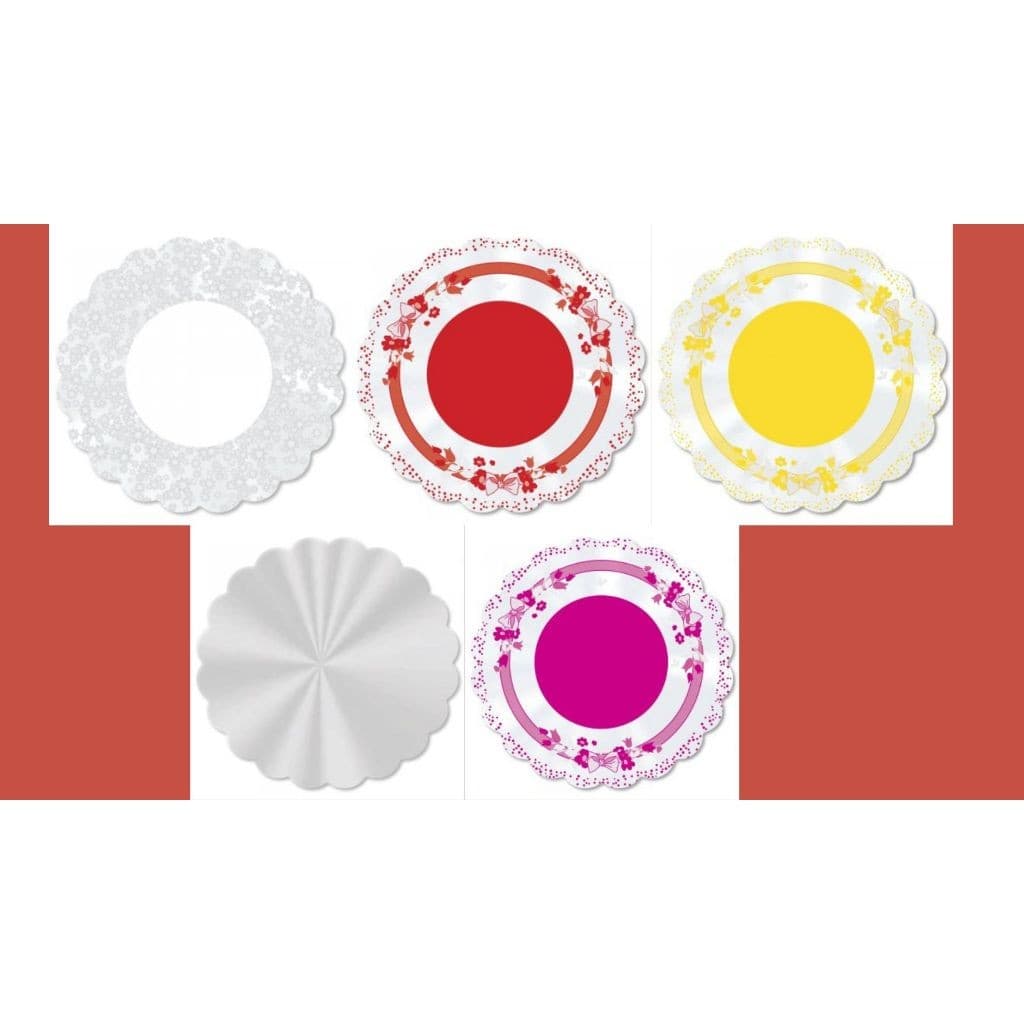 Poli redondo Fundo de Cesta Celofane Decorado 38x38cm decorado 10 25 fls.